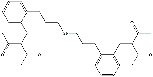 [2-(2,2-Diacetylethyl)phenethyl]methyl selenide Struktur