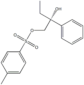 (+)-p-Toluenesulfonic acid (R)-2-phenyl-2-hydroxybutyl ester Struktur