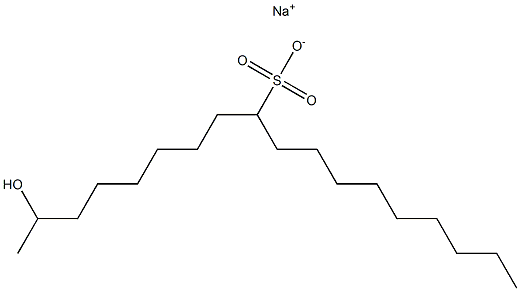 2-Hydroxyoctadecane-9-sulfonic acid sodium salt Struktur