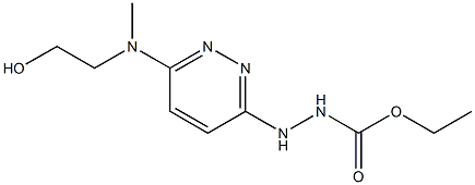 3-[6-[N-(2-Hydroxyethyl)-N-methylamino]pyridazin-3-yl]carbazic acid ethyl ester Struktur