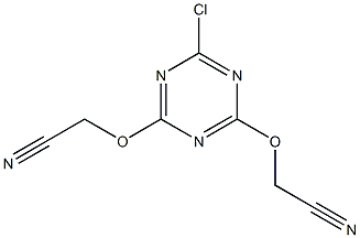 2-Chloro-4,6-bis(cyanomethoxy)-1,3,5-triazine Struktur