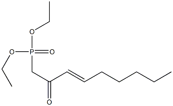 2-Oxo-3-nonenylphosphonic acid diethyl ester Struktur