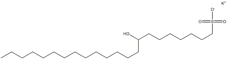 8-Hydroxydocosane-1-sulfonic acid potassium salt Struktur