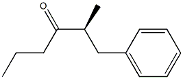 [S,(+)]-2-Methyl-1-phenyl-3-hexanone Struktur