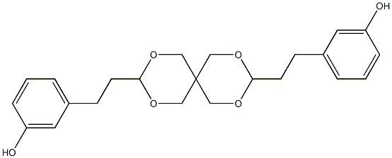 3,9-Bis[2-(3-hydroxyphenyl)ethyl]-2,4,8,10-tetraoxaspiro[5.5]undecane Struktur