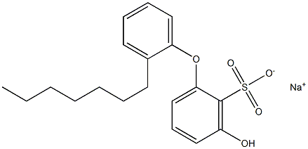 3-Hydroxy-2'-heptyl[oxybisbenzene]-2-sulfonic acid sodium salt Struktur