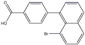 4-(8-Bromo-1-naphtyl)benzoic acid Struktur