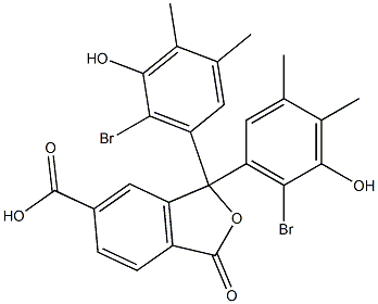 1,1-Bis(6-bromo-5-hydroxy-3,4-dimethylphenyl)-1,3-dihydro-3-oxoisobenzofuran-6-carboxylic acid Struktur