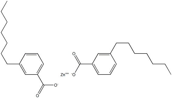 Bis(3-heptylbenzoic acid)zinc salt Struktur