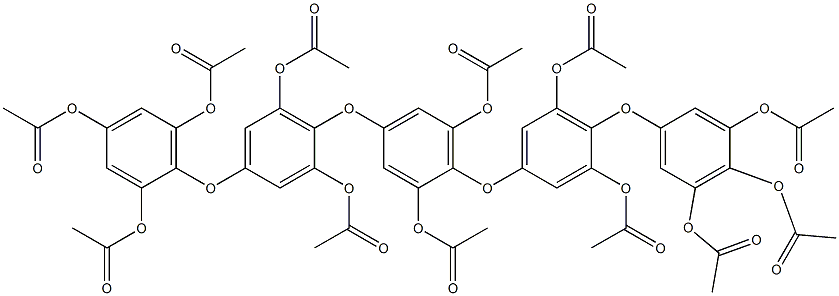 4-[4-[4-(2,4,6-Triacetoxyphenoxy)-2,6-diacetoxyphenoxy]-2,6-diacetoxyphenoxy]-2,3',4',5',6-pentaacetoxydiphenyl ether Struktur