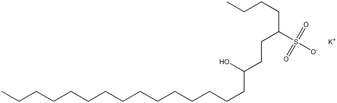 8-Hydroxytricosane-5-sulfonic acid potassium salt Struktur