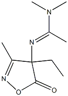 3-Methyl-4-ethyl-4-[[1-(dimethylamino)ethylidene]amino]isoxazol-5(4H)-one Struktur