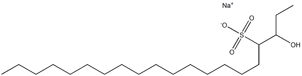 3-Hydroxyicosane-4-sulfonic acid sodium salt Struktur