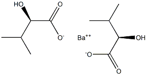 Bis[[R,(+)]-2-hydroxy-3-methylbutyric acid] barium salt Struktur