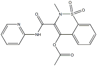 4-(Acetyloxy)-2-methyl-N-(2-pyridyl)-2H-1,2-benzothiazine-3-carboxamide 1,1-dioxide Struktur