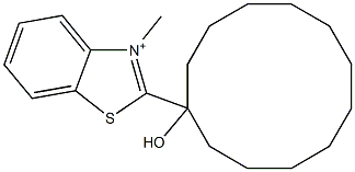 2-(1-Hydroxycyclododecan-1-yl)-3-methylbenzothiazol-3-ium Struktur