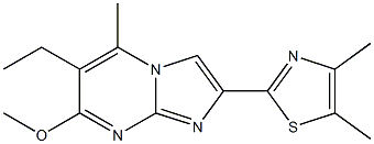 2-(4,5-Dimethyl-2-thiazolyl)-6-ethyl-7-methoxy-5-methylimidazo[1,2-a]pyrimidine Struktur