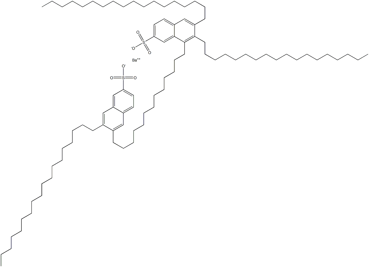 Bis(6,7-dioctadecyl-2-naphthalenesulfonic acid)barium salt Struktur