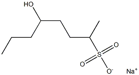 5-Hydroxyoctane-2-sulfonic acid sodium salt Struktur