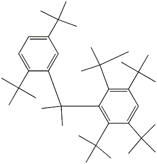 2-(2,3,5,6-Tetra-tert-butylphenyl)-2-(2,5-di-tert-butylphenyl)propane Struktur