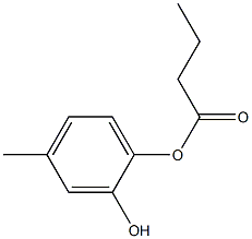 Butyric acid 2-hydroxy-4-methylphenyl ester Struktur