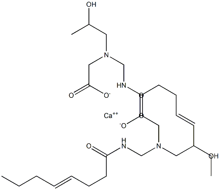 Bis[N-(2-hydroxypropyl)-N-(4-octenoylaminomethyl)glycine]calcium salt Struktur