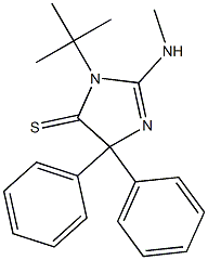 1-(tert-Butyl)-2-methylamino-4,4-diphenyl-2-imidazoline-5-thione Struktur