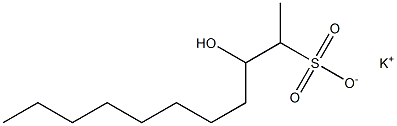 3-Hydroxyundecane-2-sulfonic acid potassium salt Struktur