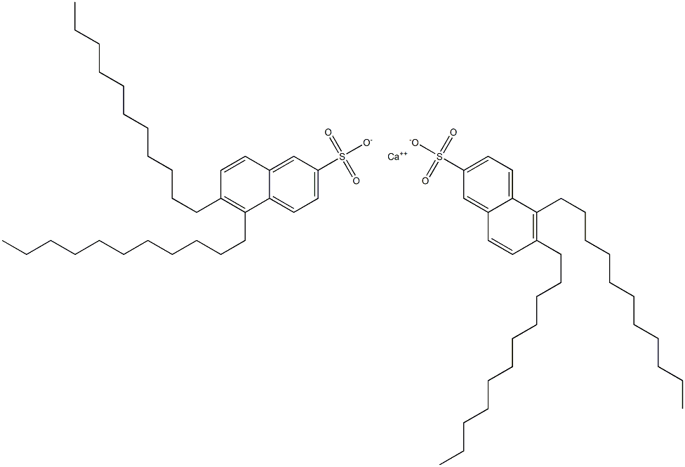 Bis(5,6-diundecyl-2-naphthalenesulfonic acid)calcium salt Struktur