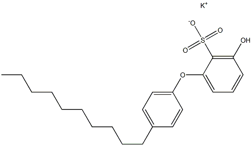 3-Hydroxy-4'-decyl[oxybisbenzene]-2-sulfonic acid potassium salt Struktur