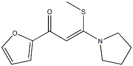 (Z)-3-(Methylthio)-3-(pyrrolidin-1-yl)-1-(2-furanyl)-2-propen-1-one Struktur