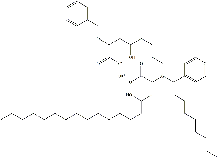 Bis(2-benzyloxy-4-hydroxystearic acid)barium salt Struktur