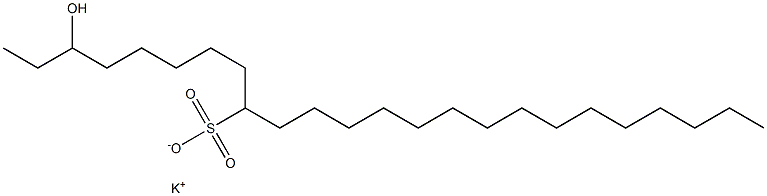 3-Hydroxytetracosane-9-sulfonic acid potassium salt Struktur