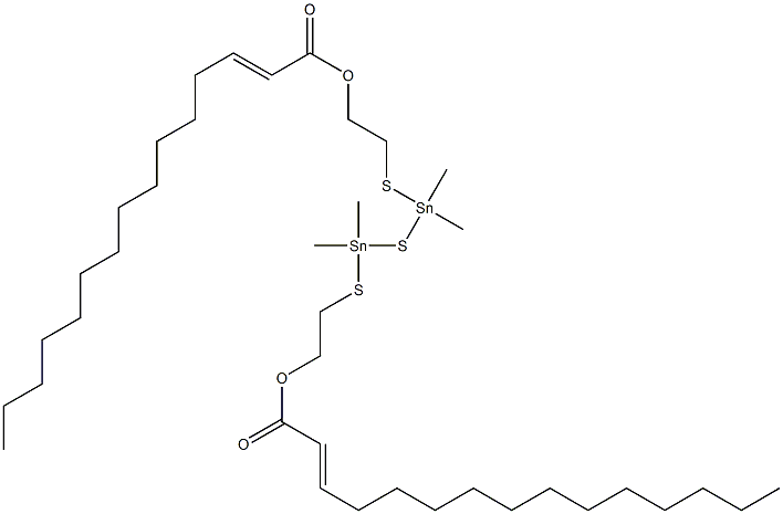 Bis[dimethyl[[2-(1-tetradecenylcarbonyloxy)ethyl]thio]stannyl] sulfide Struktur