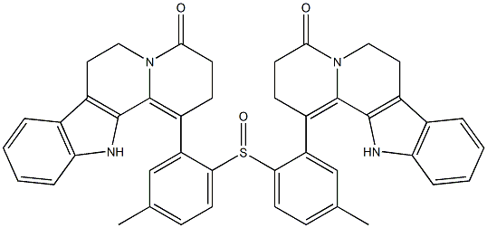 [[2,3,4,6,7,12-Hexahydro-4-oxoindolo[2,3-a]quinolizin]-1-yl](p-tolyl) sulfoxide Struktur