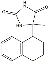 5-Methyl-5-(1,2,3,4-tetrahydronaphthalen-1-yl)hydantoin Struktur