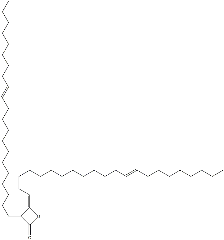 3-(12-Henicosenyl)-4-(13-docosen-1-ylidene)oxetan-2-one Struktur