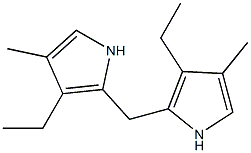 Bis(3-ethyl-4-methyl-1H-pyrrole-2-yl)methane Struktur