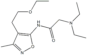 N-[4-(2-Ethoxyethyl)-3-methyl-5-isoxazolyl]-2-(diethylamino)acetamide Struktur