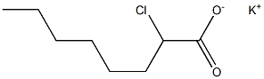 2-Chlorooctanoic acid potassium salt Struktur