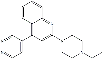 2-(4-Ethyl-1-piperazinyl)-4-(4-pyridazinyl)quinoline Struktur