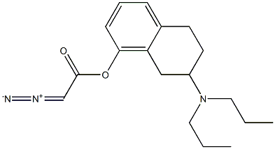 5,6,7,8-Tetrahydro-7-(dipropylamino)naphthalen-1-ol diazoacetate Struktur