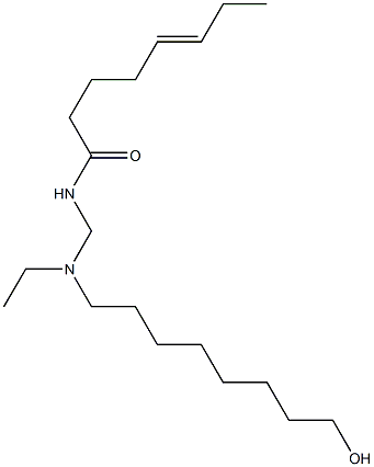 N-[[N-Ethyl-N-(8-hydroxyoctyl)amino]methyl]-5-octenamide Struktur