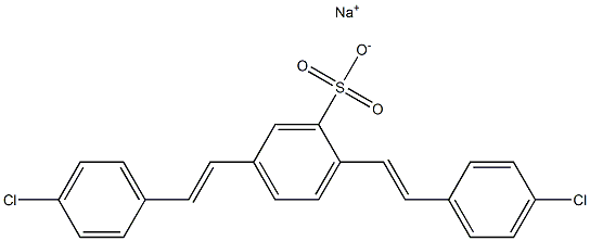 2,5-Bis(4-chlorostyryl)benzenesulfonic acid sodium salt Struktur