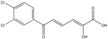 (2Z,4E)-2-Hydroxy-6-(3,4-dichlorophenyl)-6-oxo-2,4-hexadienoic acid Struktur