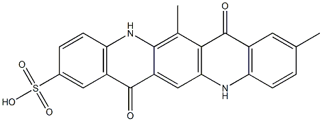 5,7,12,14-Tetrahydro-6,9-dimethyl-7,14-dioxoquino[2,3-b]acridine-2-sulfonic acid Struktur