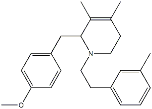 2-(4-Methoxybenzyl)-3,4-dimethyl-1-[2-(m-tolyl)ethyl]-1,2,5,6-tetrahydropyridine Struktur