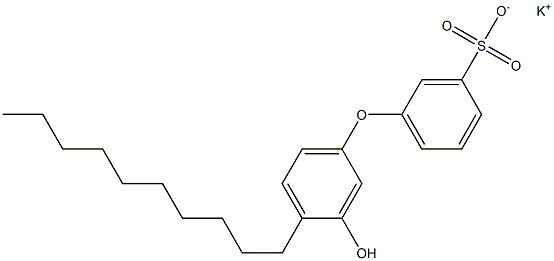 3'-Hydroxy-4'-decyl[oxybisbenzene]-3-sulfonic acid potassium salt Struktur