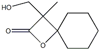 3-Methyl-3-(hydroxymethyl)-1-oxaspiro[3.5]nonan-2-one Struktur