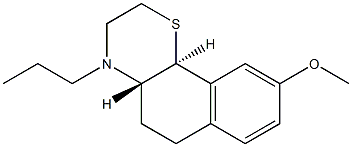 (4aS,10bS)-4-Propyl-9-methoxy-2,3,4a,5,6,10b-hexahydro-4H-naphtho[1,2-b]-1,4-thiazine Struktur